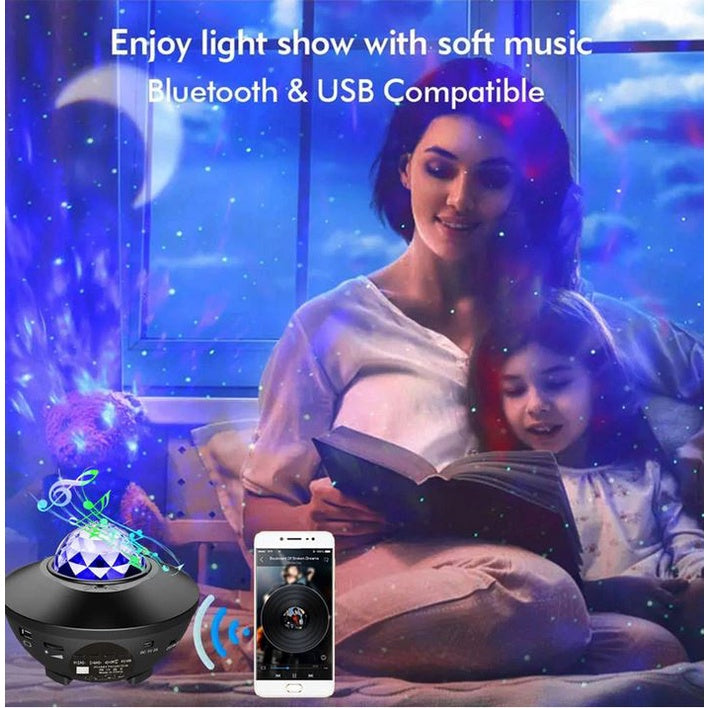 LED Galaxy Light Projector with Bluetooth Speaker - Night Light & Projector